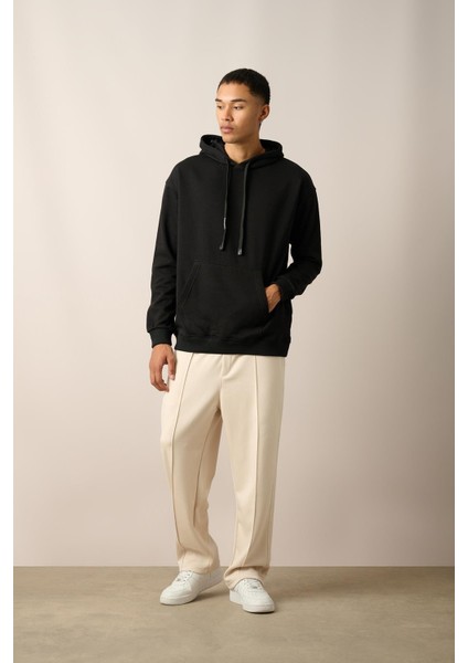 R-5841 Kapüşon Nakış Detaylı Üç Iplik Şardonlu Sweatshirt fiyatları