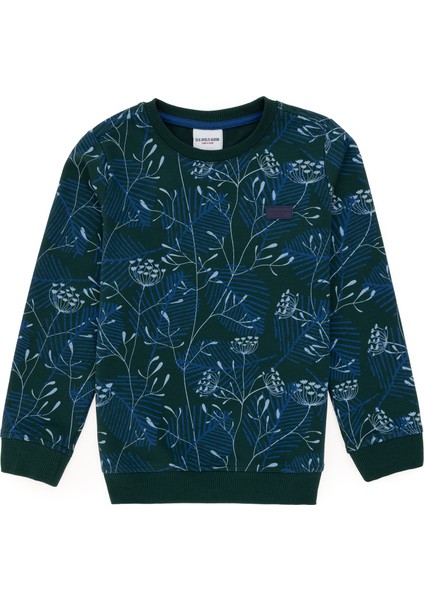 Erkek Çocuk Koyu Yeşil Sweatshirt 50290636-VR079
