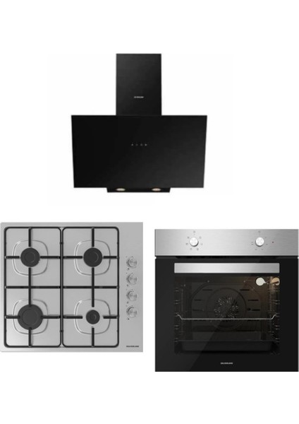 Siyah-Inox Ankastre Set 3481 - AS5631X01 - BO6501X01