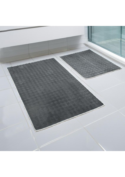 Pamuk Banyo Paspası 2 'li Set, Kaymaz Taban,banyo Paspası Klozet Takımı, Yıkanabilir, Yumuşak 60X100/40X60 cm fırsatları
