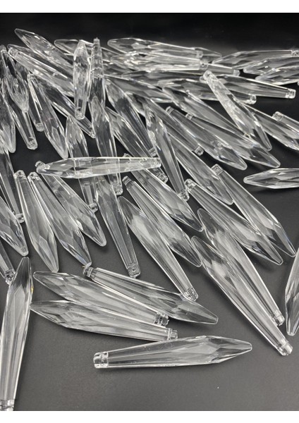 100gr Akrilik Sarkıt,8cm Fişek Model Akrilik Boncuk Sallantılı Avize Taşı,abajur Boncuğu (~15 Adet) modelleri