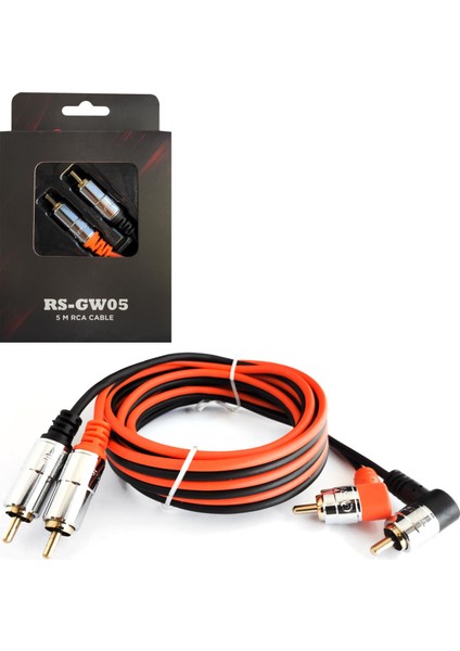 Reıss RS-GW05 Anfi Kablosu 2 Rca 2 Rca Gold 5 Metre