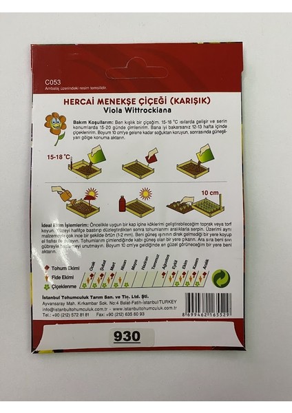 Hercai Menekşe ( Çoklu Tohum ) - 100 Tohum - Karışık Renk fırsatları