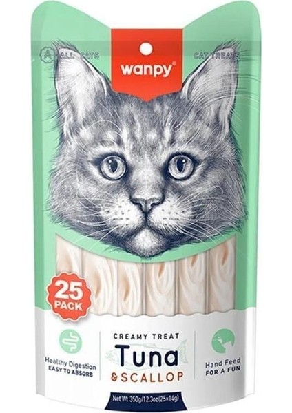 Ton Balıklı ve Deniz Taraklı Krema Kedi Ödülü 25 x 14 gr
