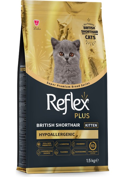 Reflex Plus British Shorthair Kitten Yavru Kedi Maması 1,5 kg