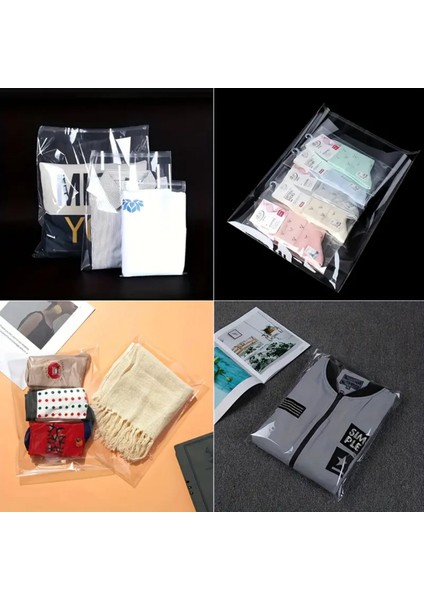 1000 Adet 15X25 Kendinden Yapışkanlı Açılıp Kapanabilir Şeker Kurabiye Şeffaf Plastik Poşet Torba