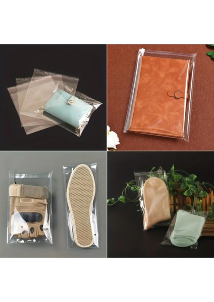 1000 Adet 15X25 Kendinden Yapışkanlı Açılıp Kapanabilir Şeker Kurabiye Şeffaf Plastik Poşet Torba