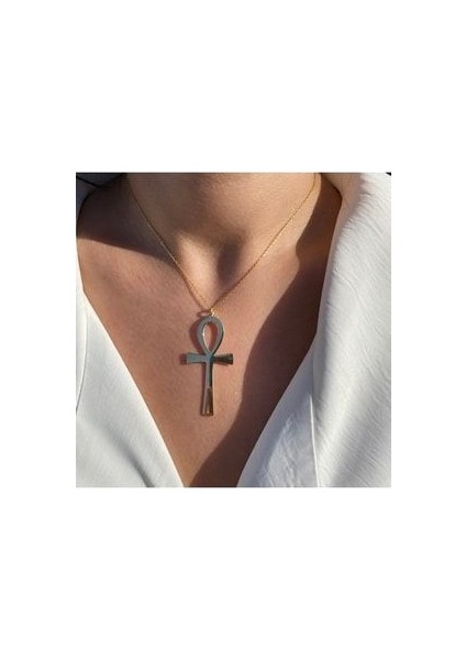 Ankh Nil Anahtarı Kolye Gold