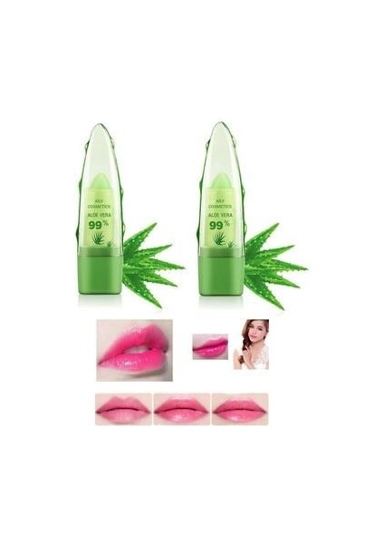 2 Adet Aloevera Özlü Nemlendirici, Sihirli Ruj