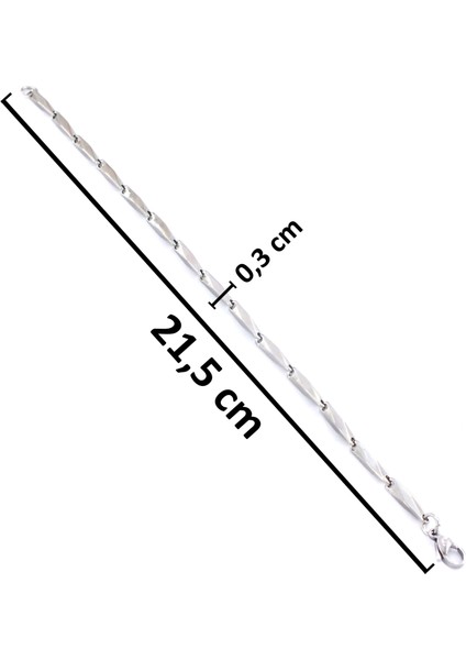 Küp Model Çelik Erkek Bilekliği EBLK-506