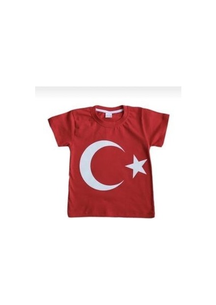 Ay-Yıldız Bayrak Baskılı T-Shirt