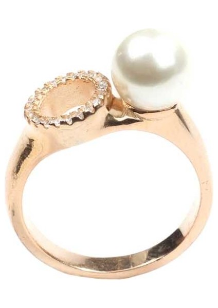 925 Ayar Gümüş Beyaz Renk Incili Zirkon Taşlı Tasarım Yüzük modelleri