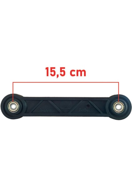 Beşik Sallama Aparatı (İki Delik Arası 15.5 Cm) Çocuk Bebek Beşiği Takımı Aparatı Seti Siyah 4 Adet
