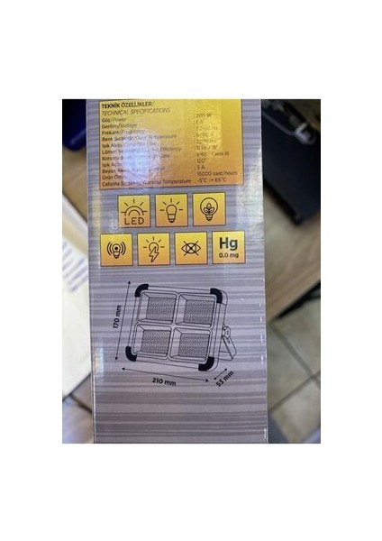 CT-4698 200W Solar LED Projektör Taşınabilir modelleri