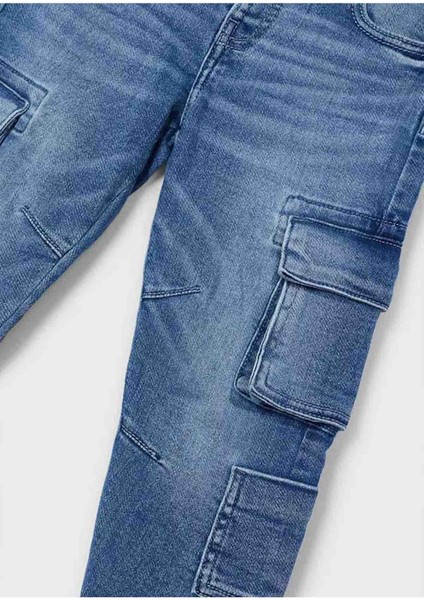 Kışlık Erkek Çocuk Denim Kargo Cepli Pantolon indirimleri