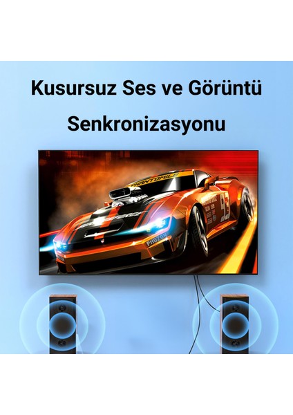 4K 30Hz Mini Displayport To HDMI Dönüştürücü Kablo 3 Metre