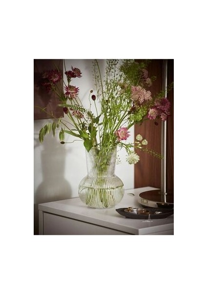 Dekoratif Vazo Küçük Boy Karaf 17 cm Saydam Cam GUN818