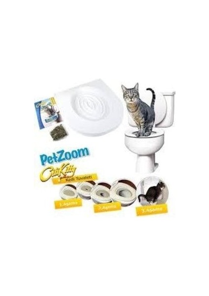 Citi Kitty Kedi Tuvaleti Kedi Klozet Eğitim Seti