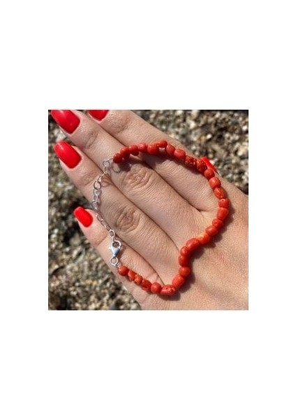 Italyan Ham Mercan Gümüş Bileklik fırsatları