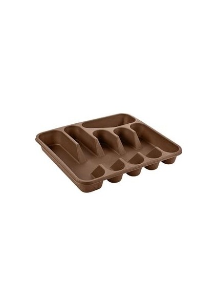 Maxi Çekmece Içi Kaşıklık Bölmeli Kaşık Organizer (Kahve)