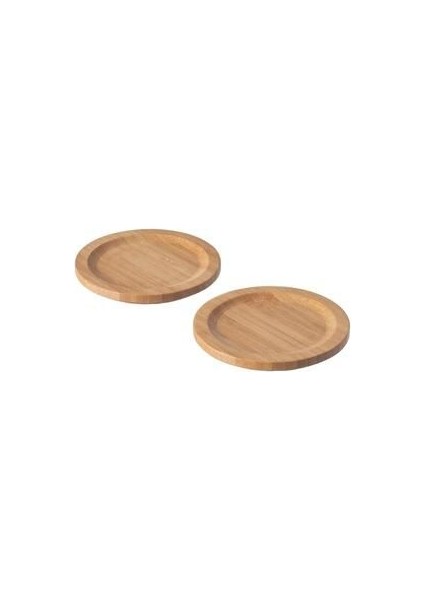 Försegla Ahşap Bardak Altlığı - Bambu - 9 cm - 2 Adet