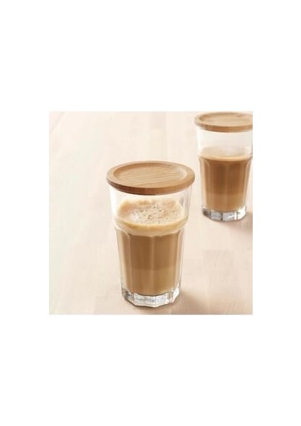 Försegla Ahşap Bardak Altlığı - Bambu - 9 cm - 2 Adet