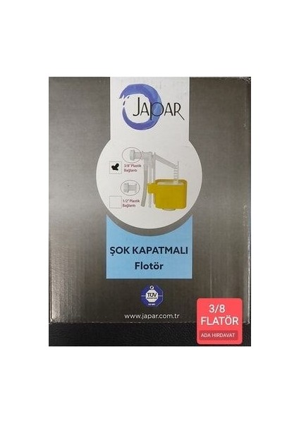 Şok Kapatmalı Flatör 3/8 Straforlu - Rezervuar Klozet