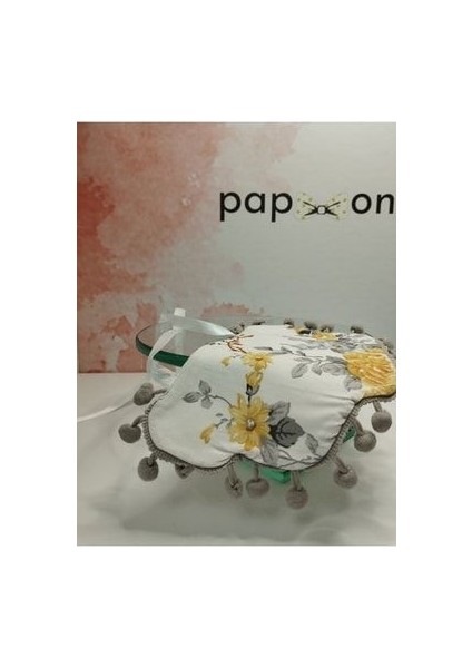 Mama Önlüğü Ponponlu - Çok Renkli - Organik & El Yapımı