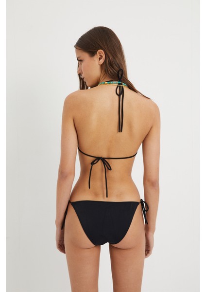 Siyah Yandan Ipli Bikini Altı fiyatları
