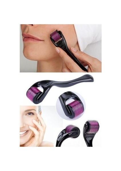 Titanyum Uçlu 540 İğneli Derma Roller 0.5 mm - İğne Cilt Yüz Vücut Yenileme Masaj Aleti