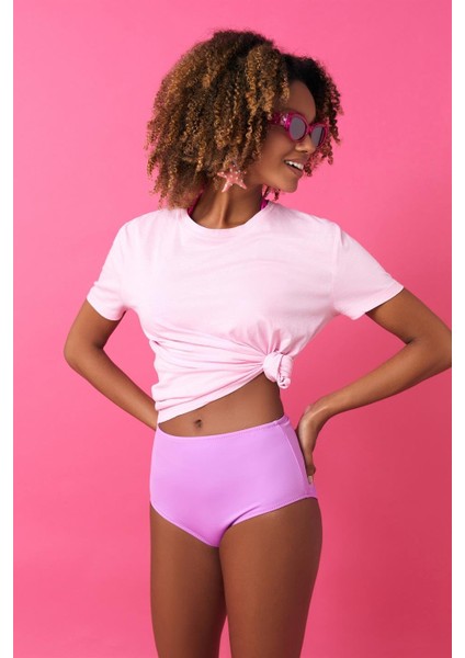 Mor Yüksek Bel Bikini Altı modelleri