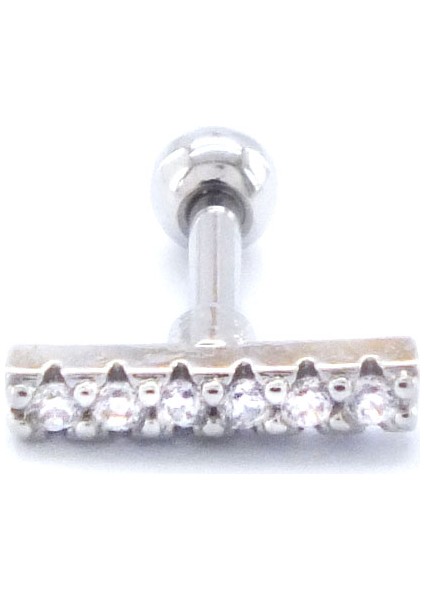 316L Çelik Zirkon Taşlı Piercing PRC-178