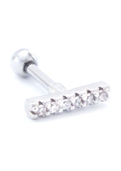 316L Çelik Zirkon Taşlı Piercing PRC-178