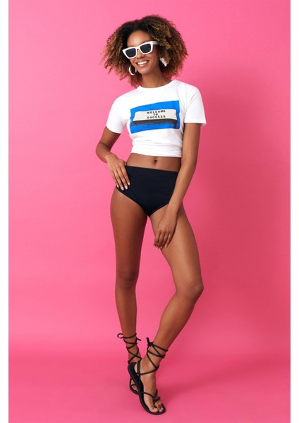 Siyah Yüksek Bel Bikini Altı