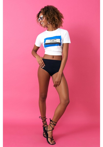 Siyah Yüksek Bel Bikini Altı
