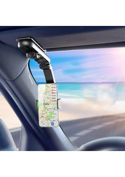 Multifonksiyonel Profesyonel Araç Içi Telefon Tutucu Ister Araç Güneşlik Montaj Ister Selfie Çubuğu Ister Masaya Montaj 360 Derece Dönebilen Cep Telefonları Için Sun-Mlt-33
