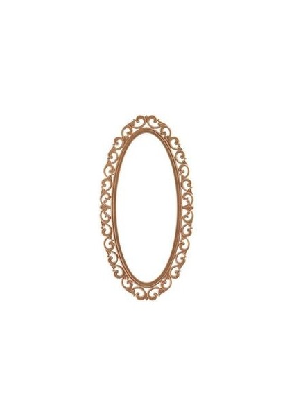 Mkd - Ayn 107 / 180 cm Oval Lilyum Ayna Ahşap Ham Cilasız