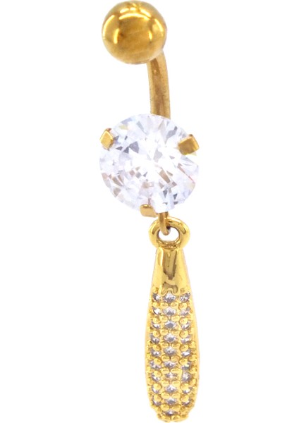 Altın Kaplama Zirkon Taşlı Piercing PRC-123