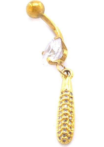 Altın Kaplama Zirkon Taşlı Piercing PRC-123