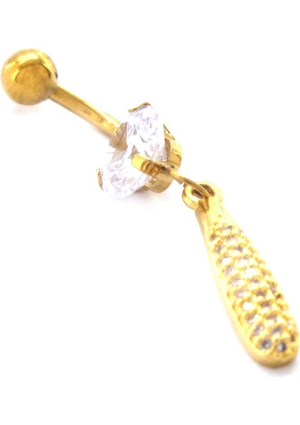 Altın Kaplama Zirkon Taşlı Piercing PRC-123
