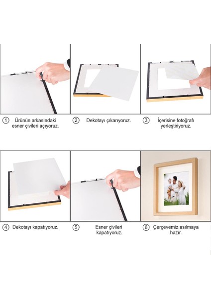 Yapışkanlı Sök-Tak Paspartulu Altın 21X21CM Kare Fotoğraf Çerçevesi - 3'lü Paket fırsatları