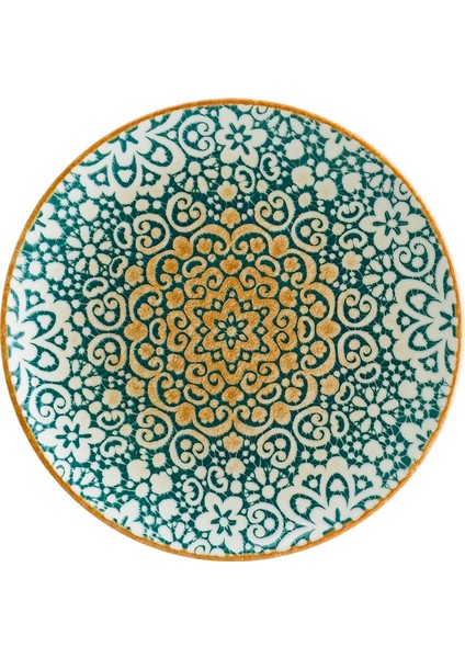 Alhambra Gourmet 12 Adet 27 cm Porselen Düz Tabak Yeşil