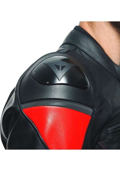 /RACING 4 LEATHER LAVA RED BLACK