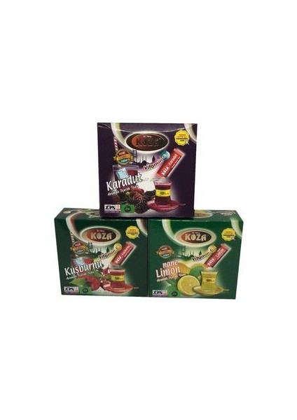 Karadut- Kuşburnu- Nane Limon Tek Içimlik Içecek Tozu 3 Paket