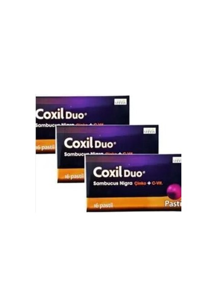 Coxil Duo Boğaz Pastili, Çinko, C Ve D Vitaminleri, fiyatları