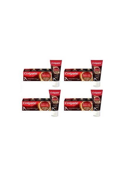 Optic White Kahve, Çay ve Tütün Kullanıcıları Için Beyazlatıcı Diş Macunu 125ML 4 Adet