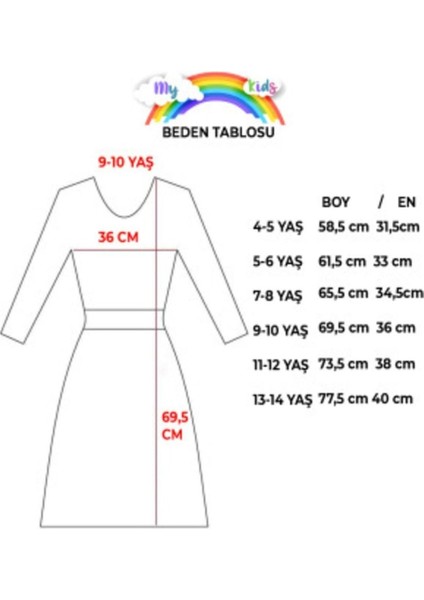 Öykü Kids Belden Bağlamalı Tül Detaylı Kız Çocuk Elbise