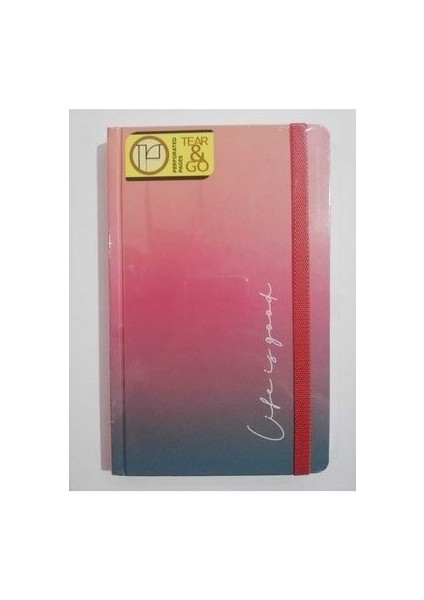 Lıfe Is Good Iplik Dikiş Sert Kapak Defter 13X21 cm 120 Yaprak Çizgili