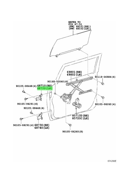 Menteşe Kapı Corolla Ae101 Ön Üst Lh Toyota Corolla (Oem No: 1001Mnk2093436)