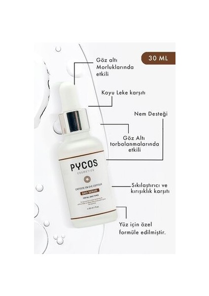 Caffeine %5 + Peptides + Hyalüronik Asit Göz Çevresi Serumu 30 ml fiyatları